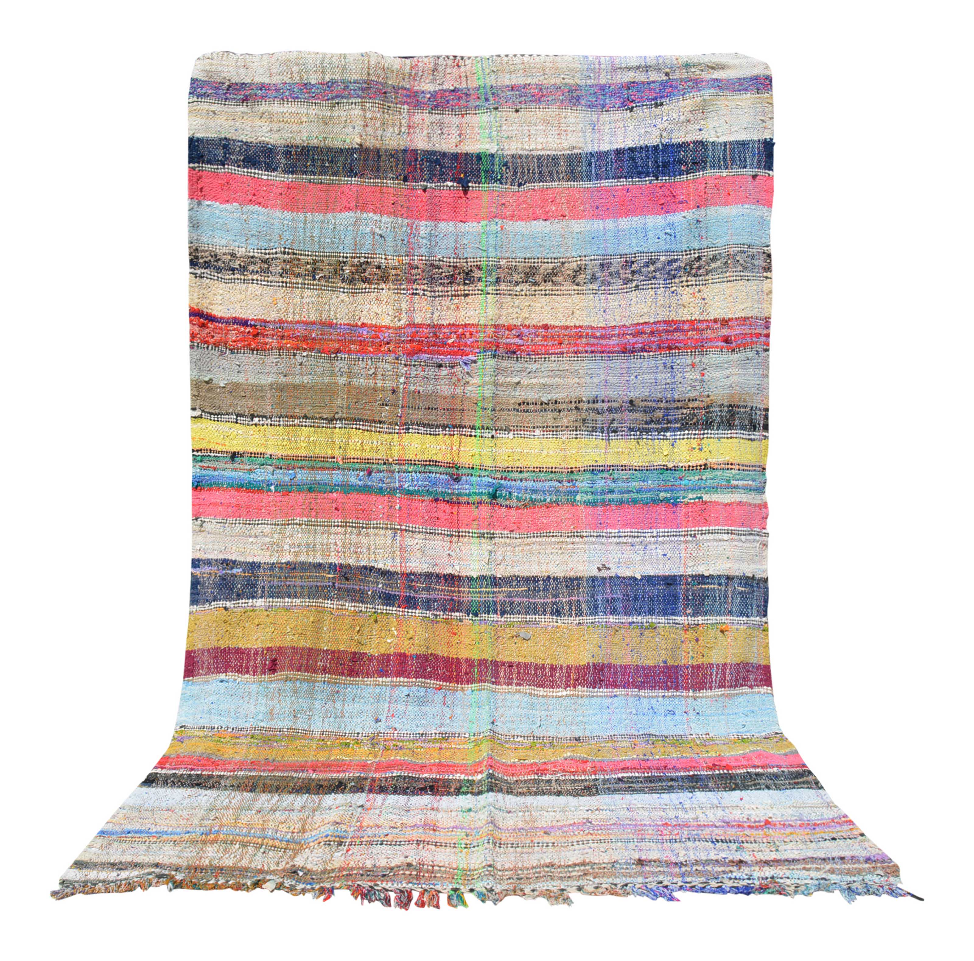 Moroccan Rainbow Rug: Handwoven Vintage Beauty for Modern Homes