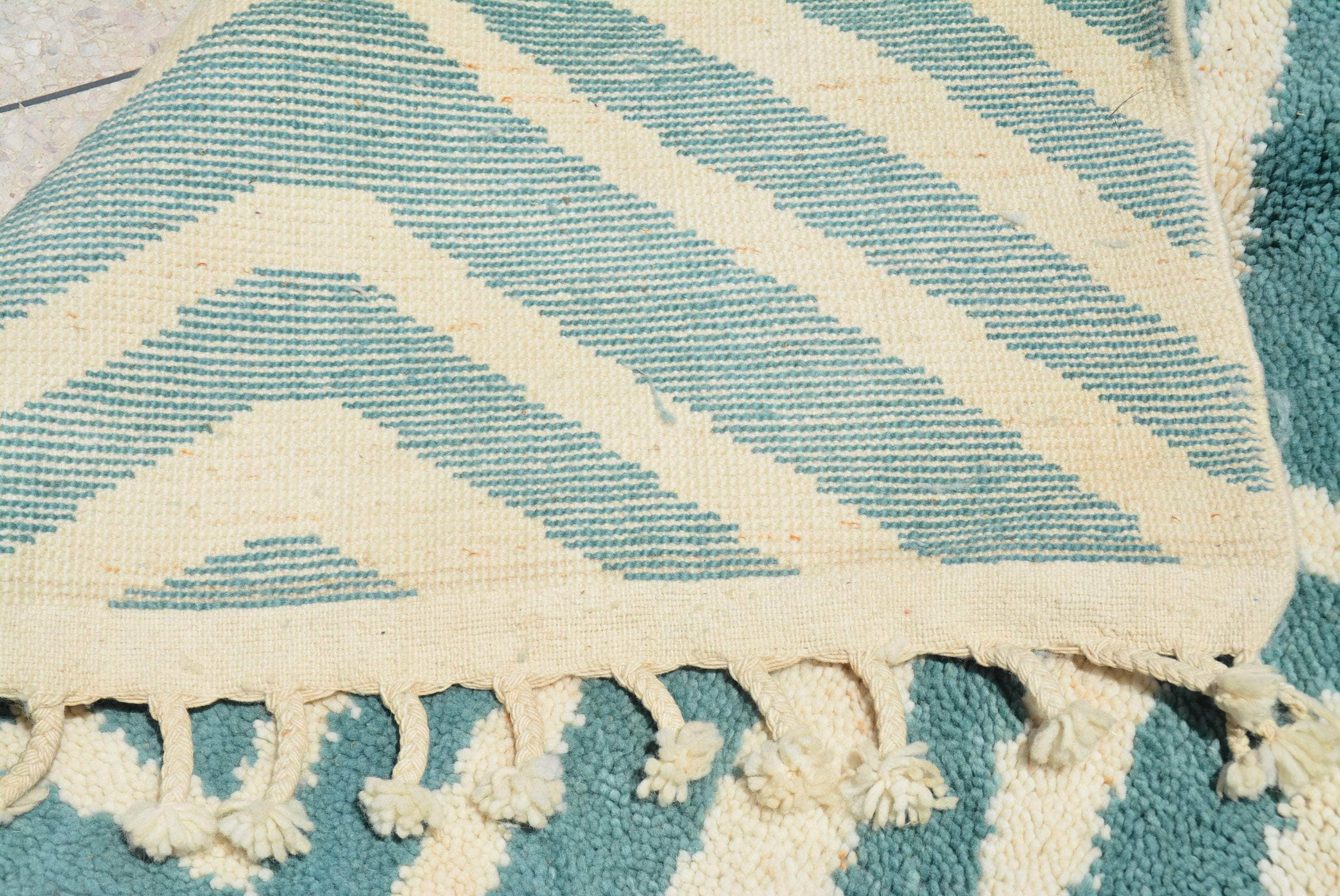 Moroccan Rug Aqua Mosaic: Handmade Moroccan Rugs | Artistic Elegance Illuminate Collective