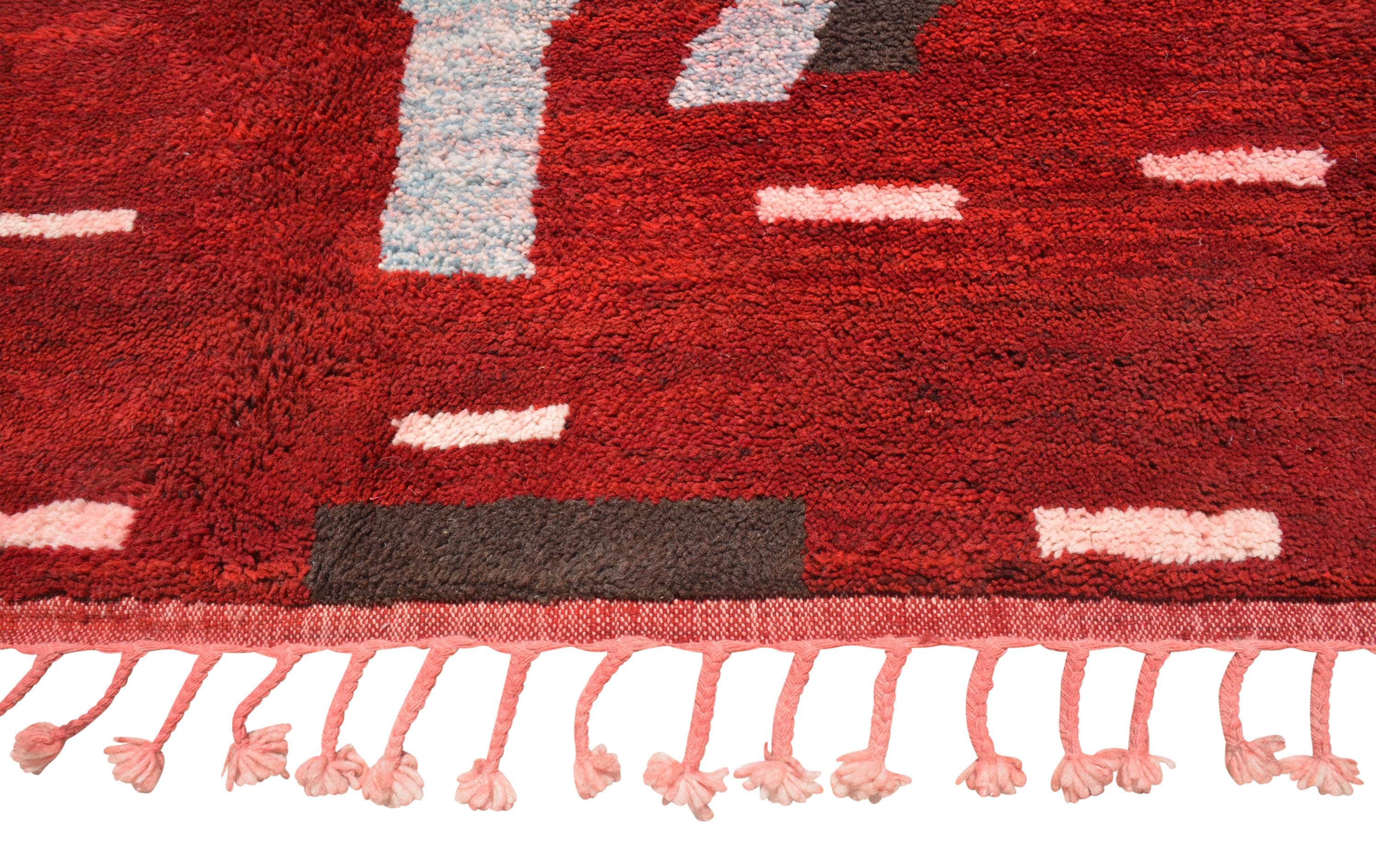 Moroccan Rug Cerulean Textile | Handmade Moroccan Rug in Captivating Blue Illuminate Collective