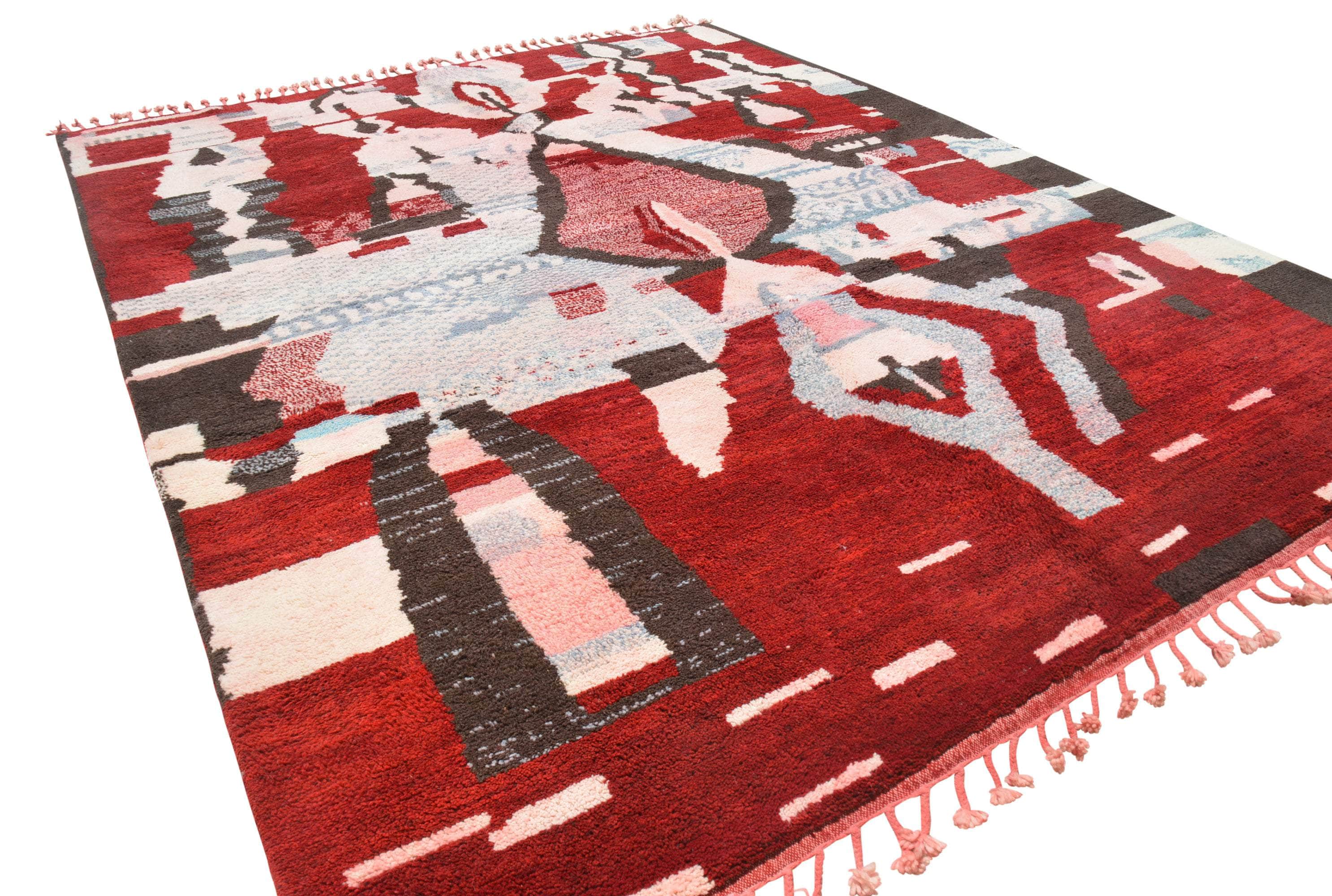 Moroccan Rug Cerulean Textile | Handmade Moroccan Rug in Captivating Blue Illuminate Collective