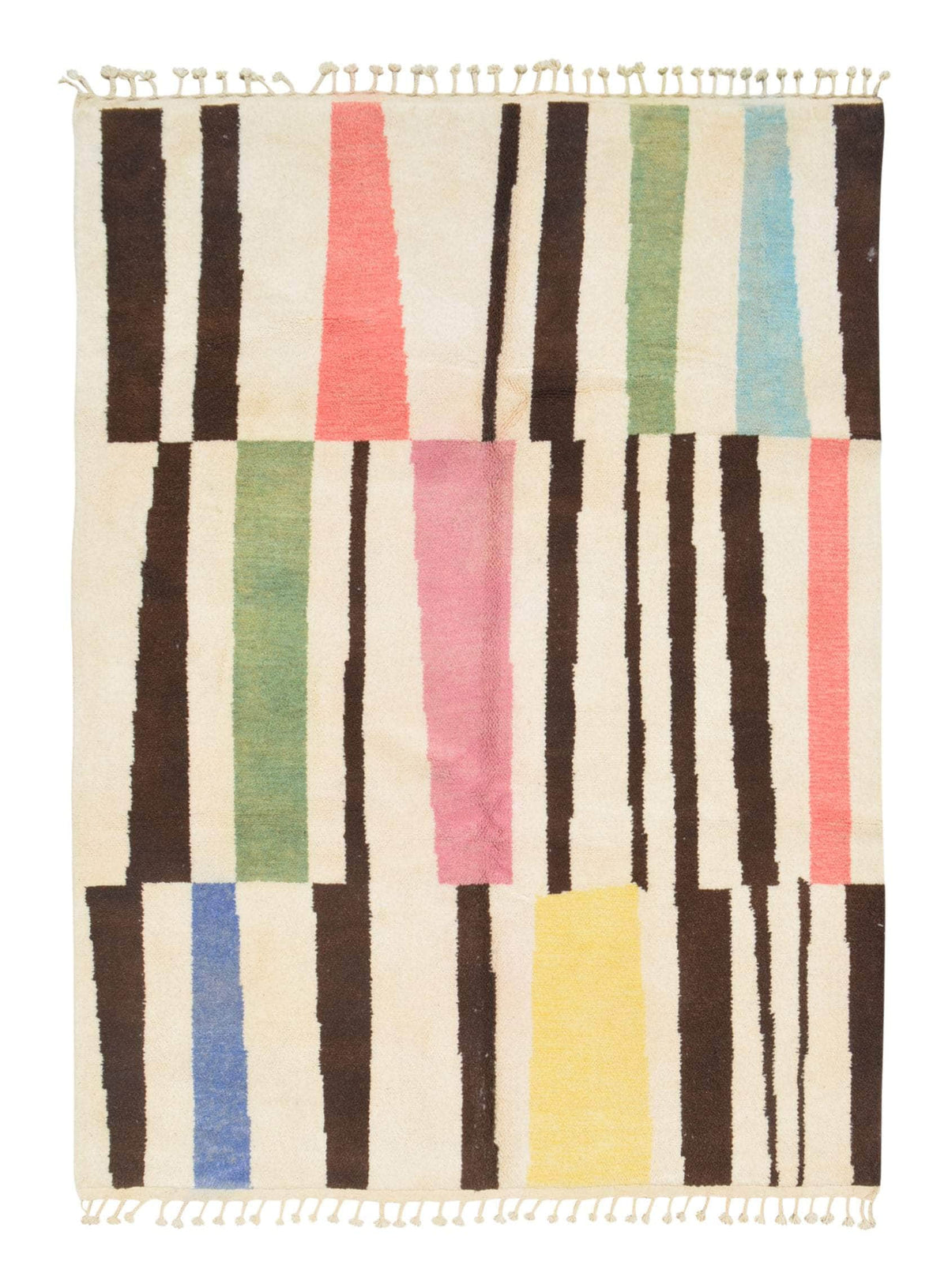 Moroccan Rug Rainbow Rhythms | Handmade Moroccan Rug with Vibrant Colors Illuminate Collective