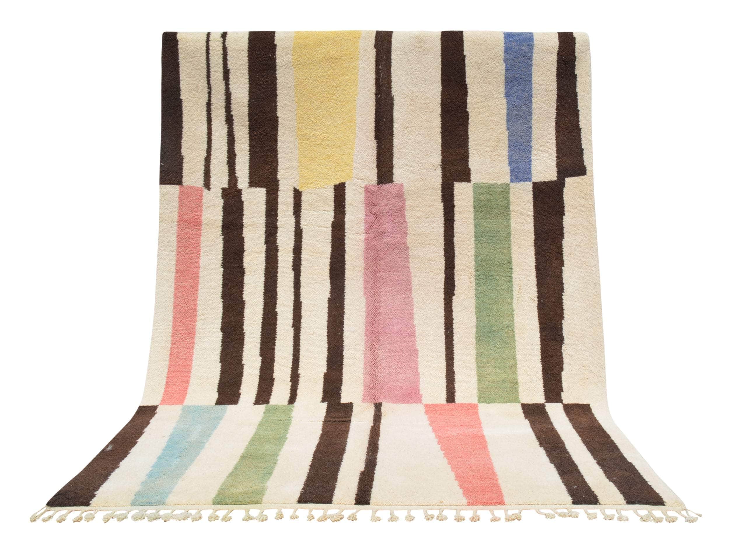 Rainbow Rhythms | Handmade Moroccan Rug with Vibrant Colors