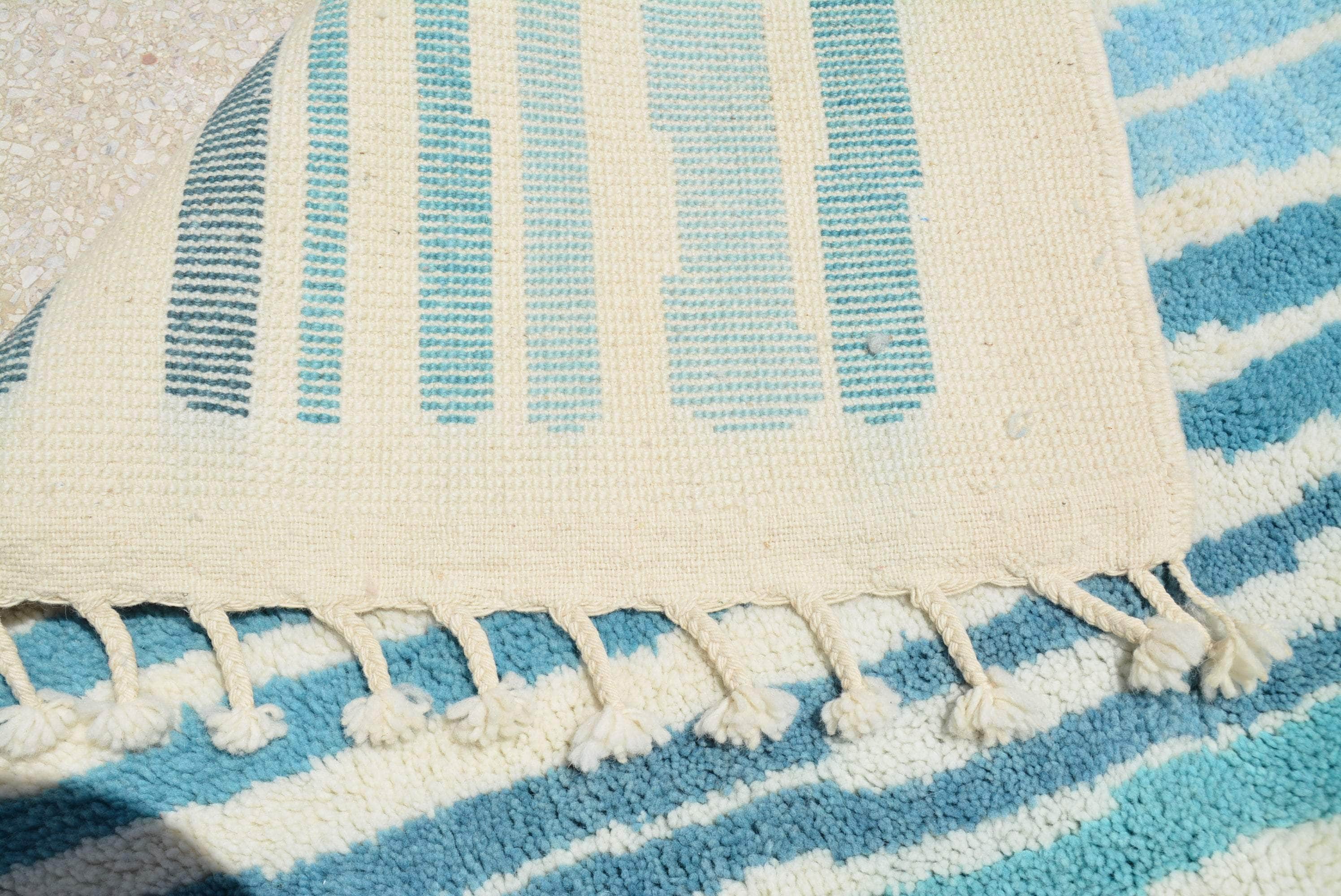 Moroccan Rug Rainbow Rhythms | Handmade Moroccan Rug with Vibrant Colors Illuminate Collective