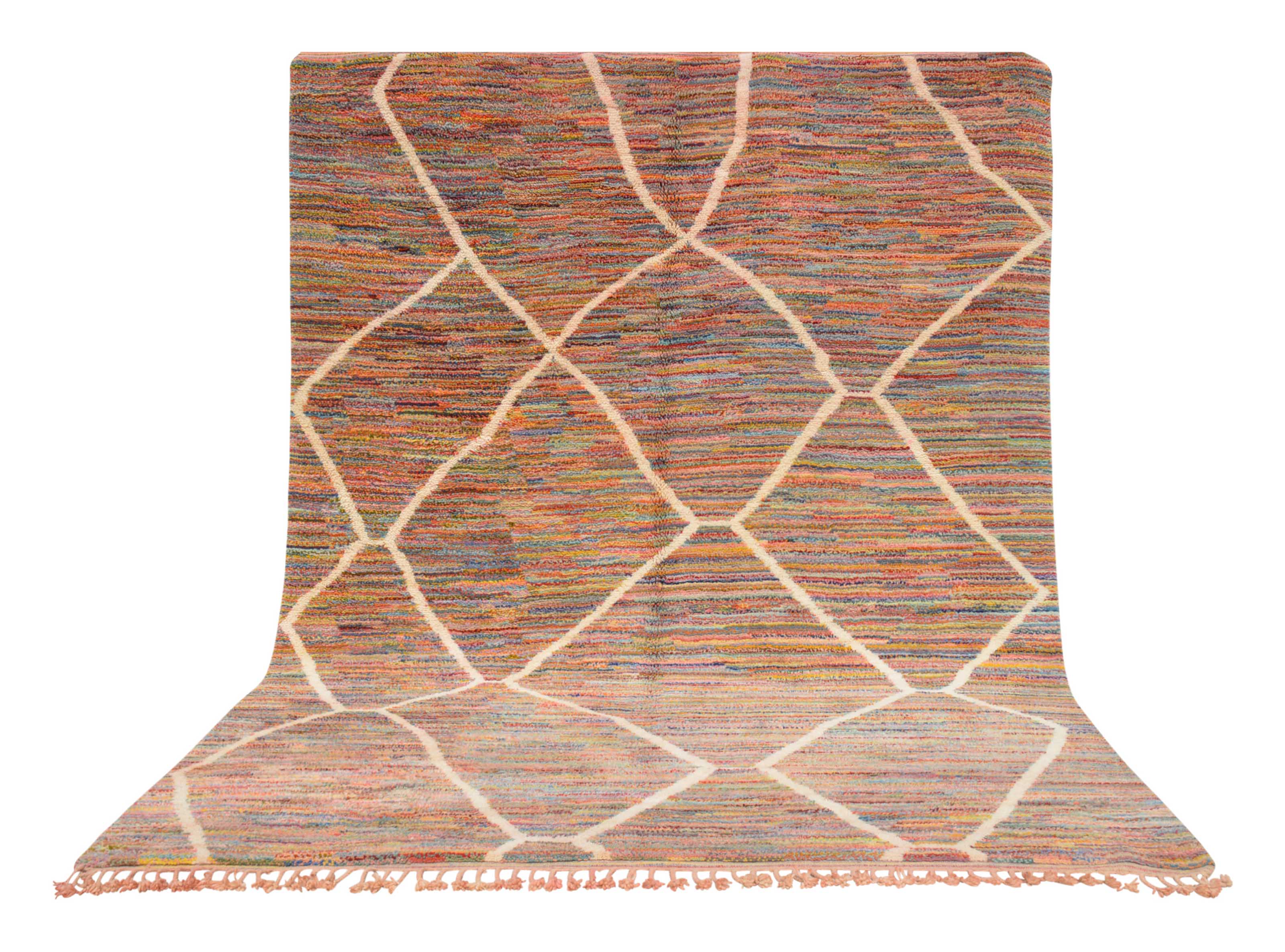 Moroccan Rug Rainbow Strokes Designer Rug - Vibrant Artistry | Illuminate Collective Illuminate Collective