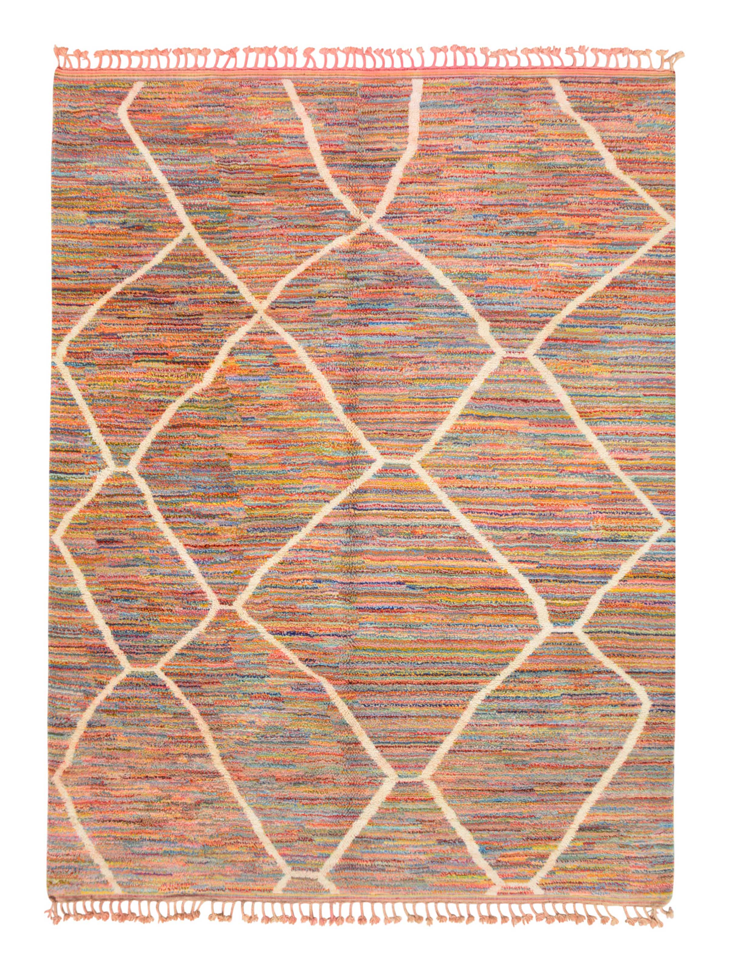 Moroccan Rug Rainbow Strokes Designer Rug - Vibrant Artistry | Illuminate Collective Illuminate Collective