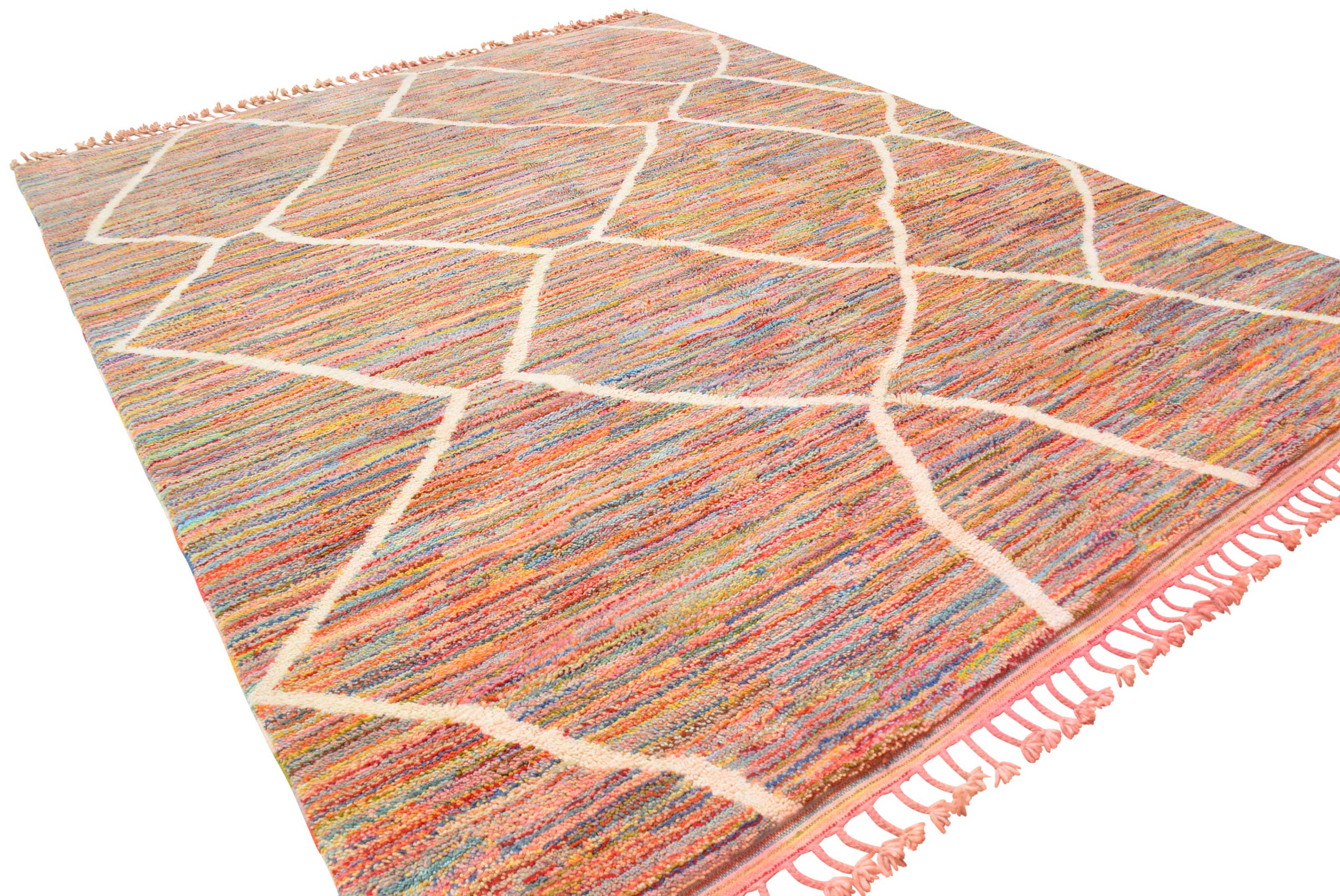 Moroccan Rug Rainbow Strokes Designer Rug - Vibrant Artistry | Illuminate Collective Illuminate Collective