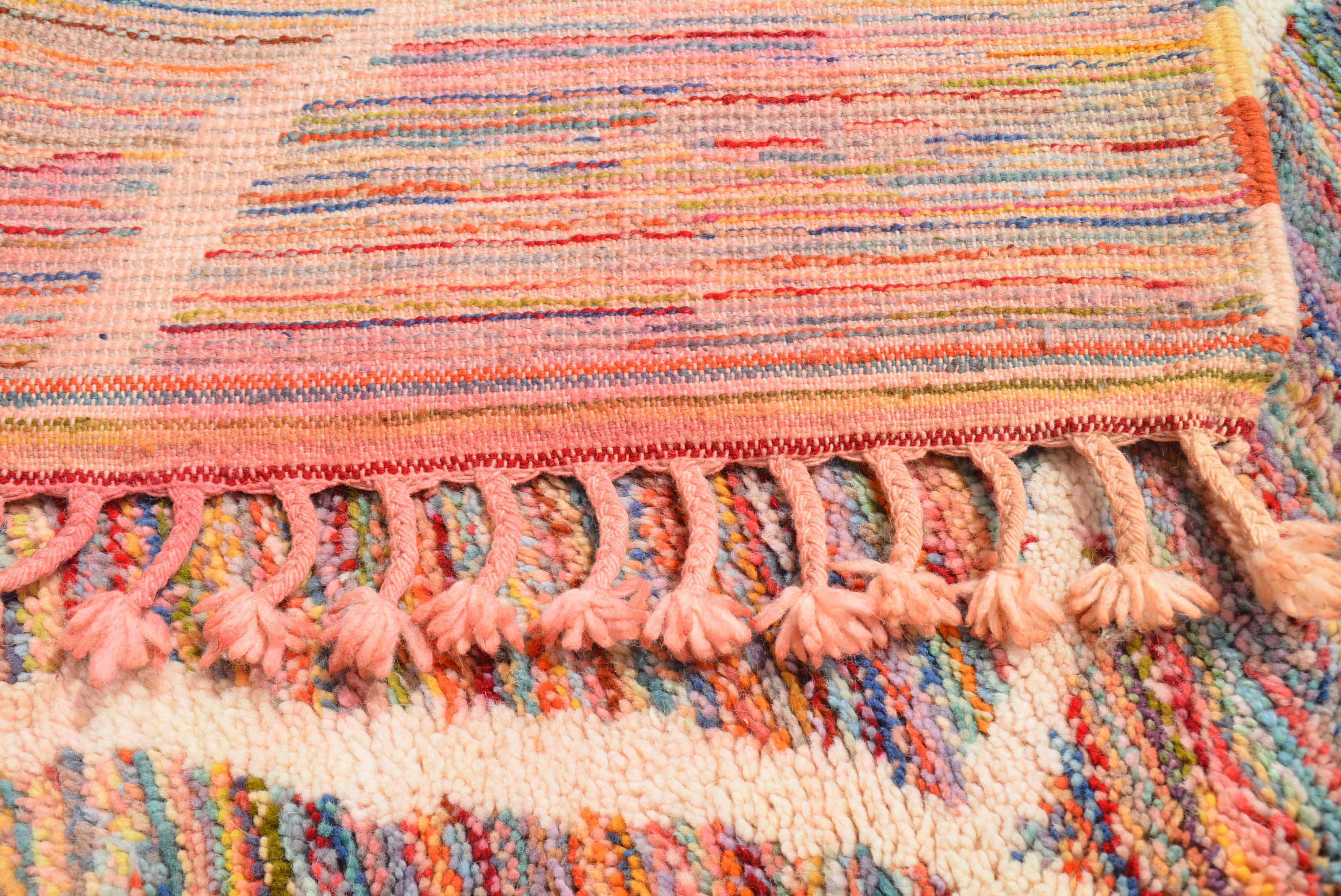 Moroccan Rug Rainbow Strokes Designer Rug - Vibrant Artistry | Illuminate Collective Illuminate Collective