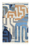 Mystic River | 6'x9' Blue & Beige Abstract Moroccan Area Rug