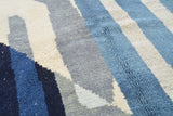 Mystic River | 6'x9' Blue & Beige Abstract Moroccan Area Rug