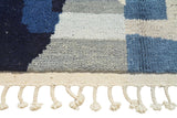 Mystic River | 6'x9' Blue & Beige Abstract Moroccan Area Rug