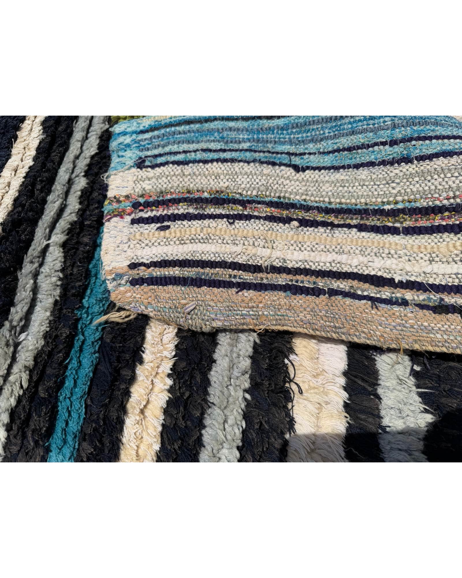 Navy & Grey Vintage Moroccan Runner | 3x9