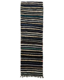 Navy & Grey Vintage Moroccan Runner | 3x9