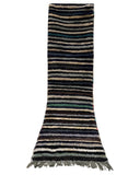 Navy & Grey Vintage Moroccan Runner | 3x9