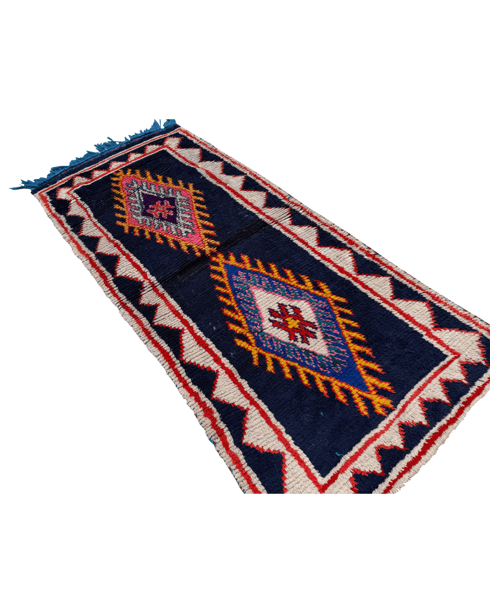 Navy Vintage Moroccan Runner | 2'10 x 6'4