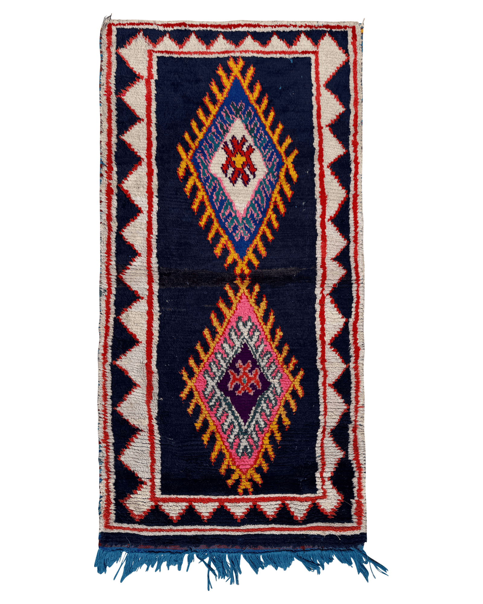 Navy Vintage Moroccan Runner | 2'10 x 6'4