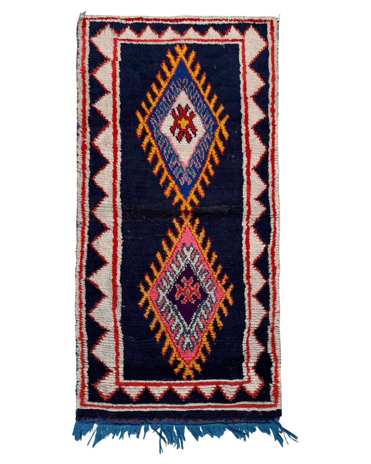 Navy Vintage Moroccan Runner | 2'10 x 6'4