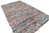 Nightfall Vintage Moroccan Rug - Handcrafted Artisanal 4'8" x 8' Eco-Friendly