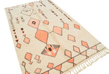 Nomad's Path | 5'x8' Coral & Beige Tribal Moroccan Area Rug