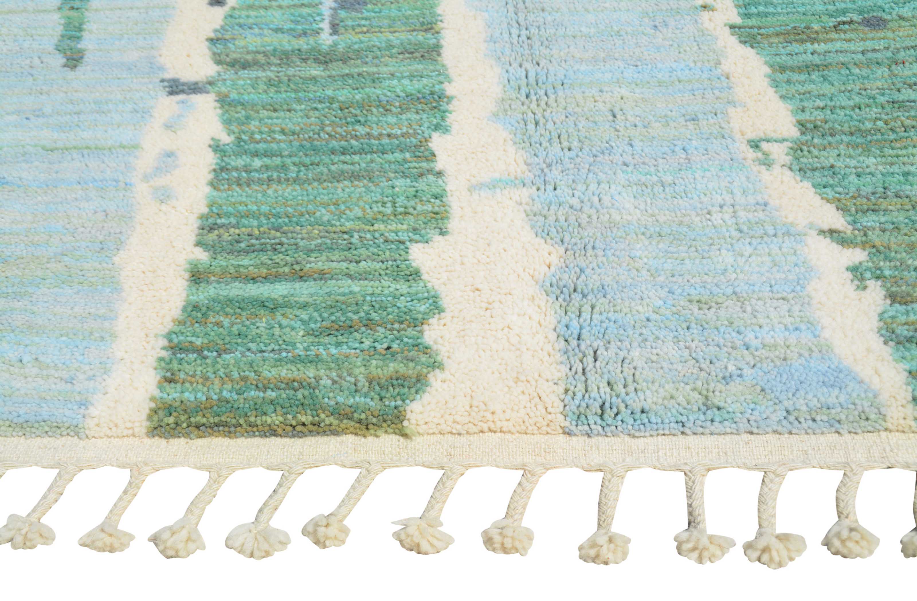 Nostalgia | 5'x8' Blue & Green Abstract Azilal Area Rug