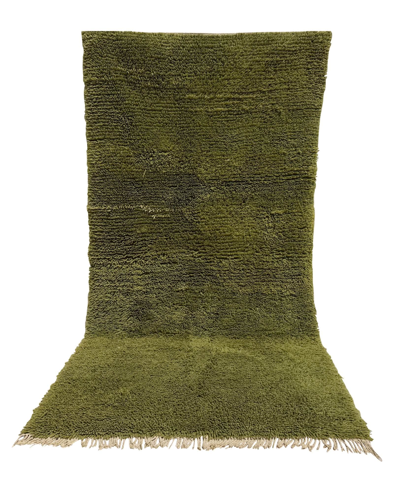 Olive Green Vintage Moroccan Rug | 5x9