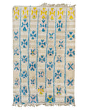 Pastel Blue & Pink Vintage Moroccan Rug | 5x7