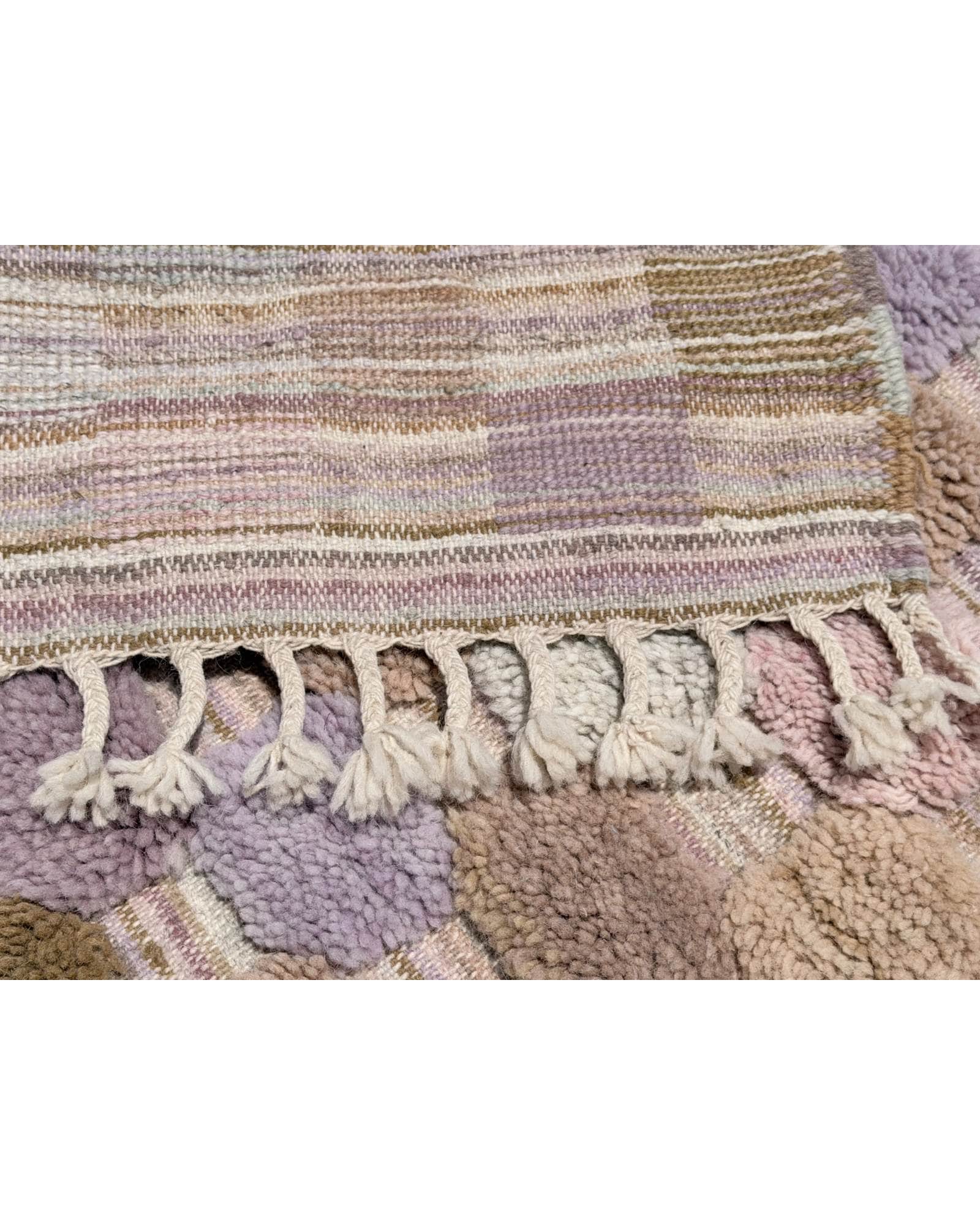 Pastel Textured Handmade Moroccan Rug | 4 x 6