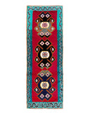 Pink & Teal Vintage Moroccan Runner | 3'6x9'10