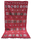 Pink Vintage Moroccan Flatweave Rug | 5 x 8