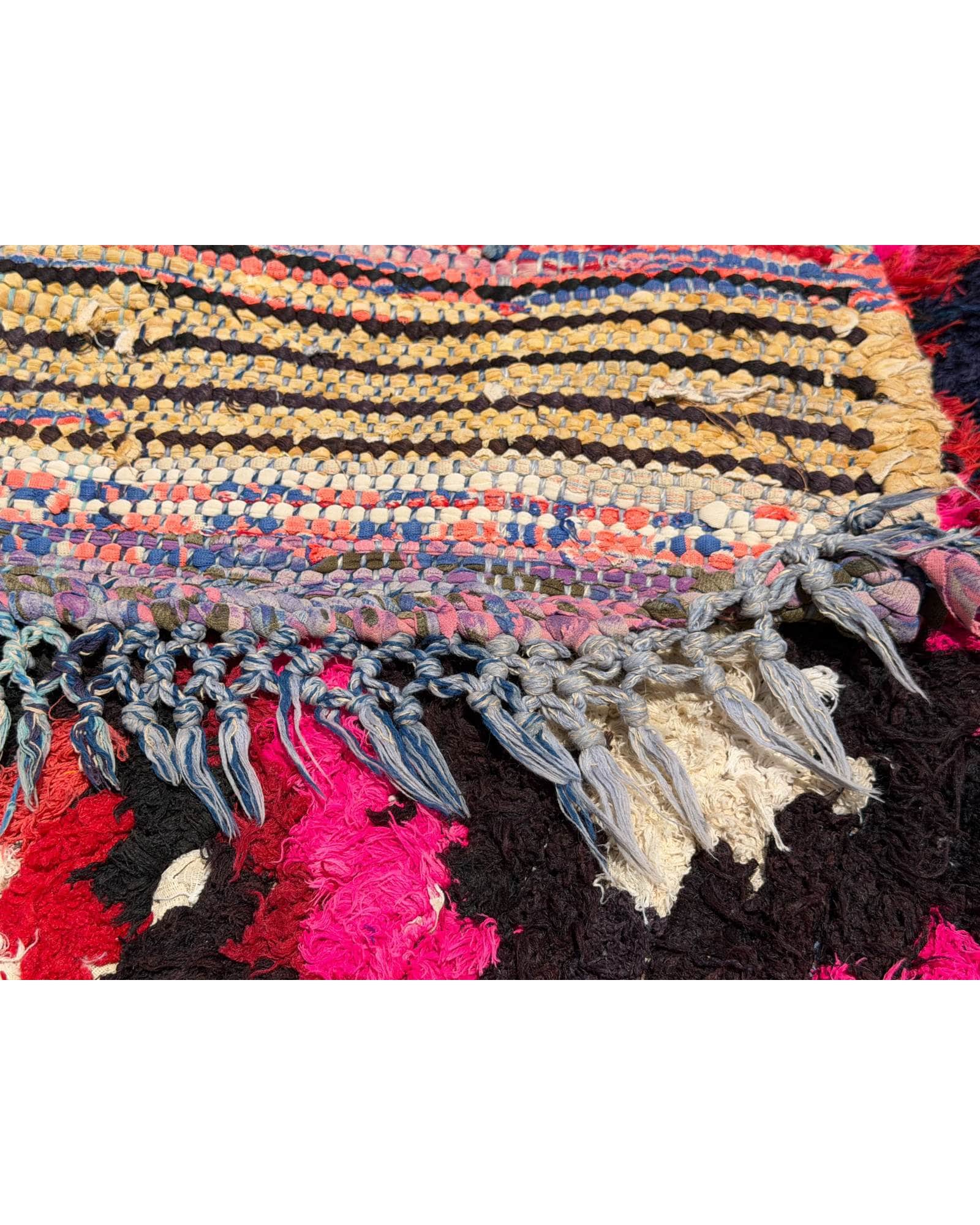 Pink Vintage Moroccan Rag Rug | 3'2 x 4'8
