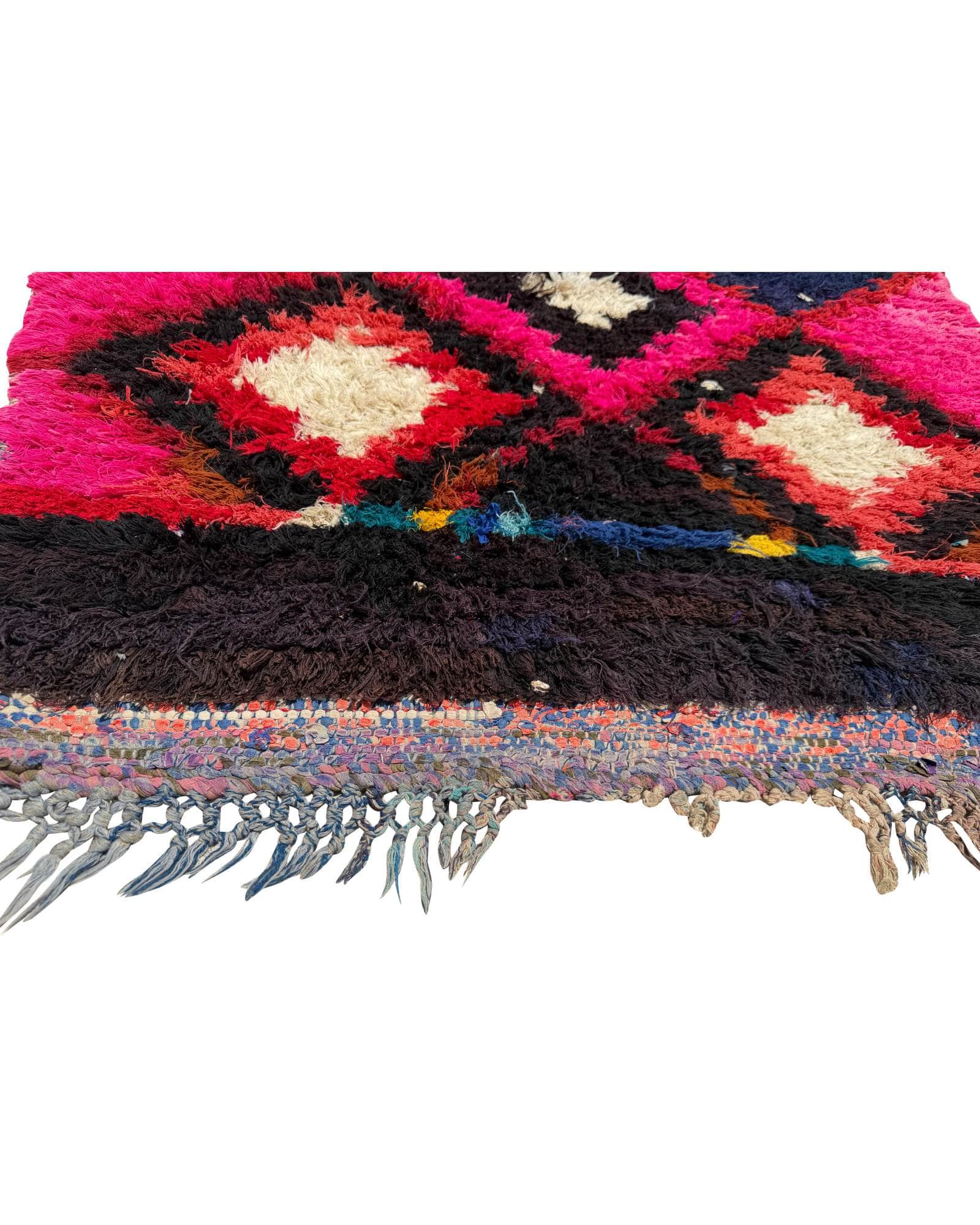 Pink Vintage Moroccan Rag Rug | 3'2 x 4'8