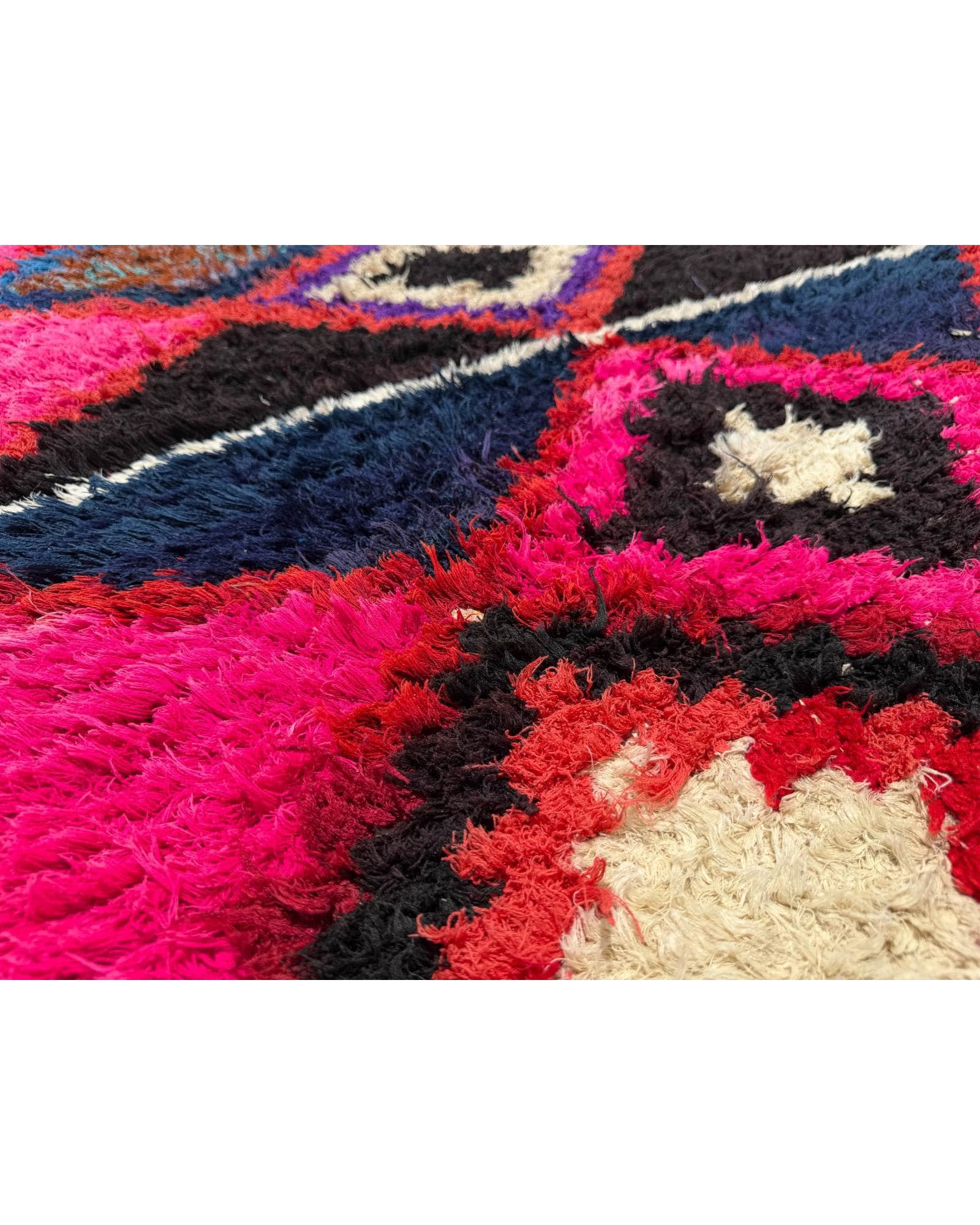 Pink Vintage Moroccan Rag Rug | 3'2 x 4'8