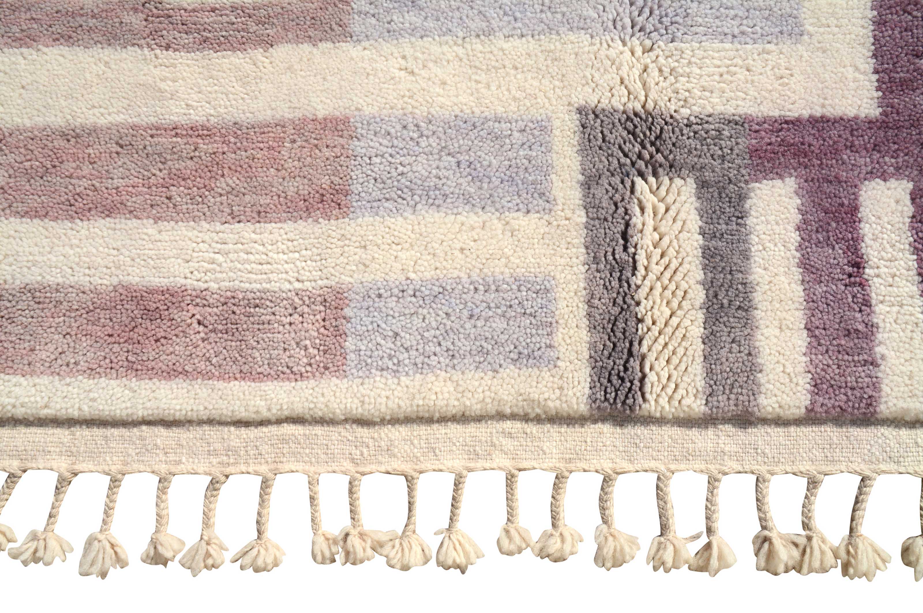 Purple Puzzle Handmade Moroccan Rug