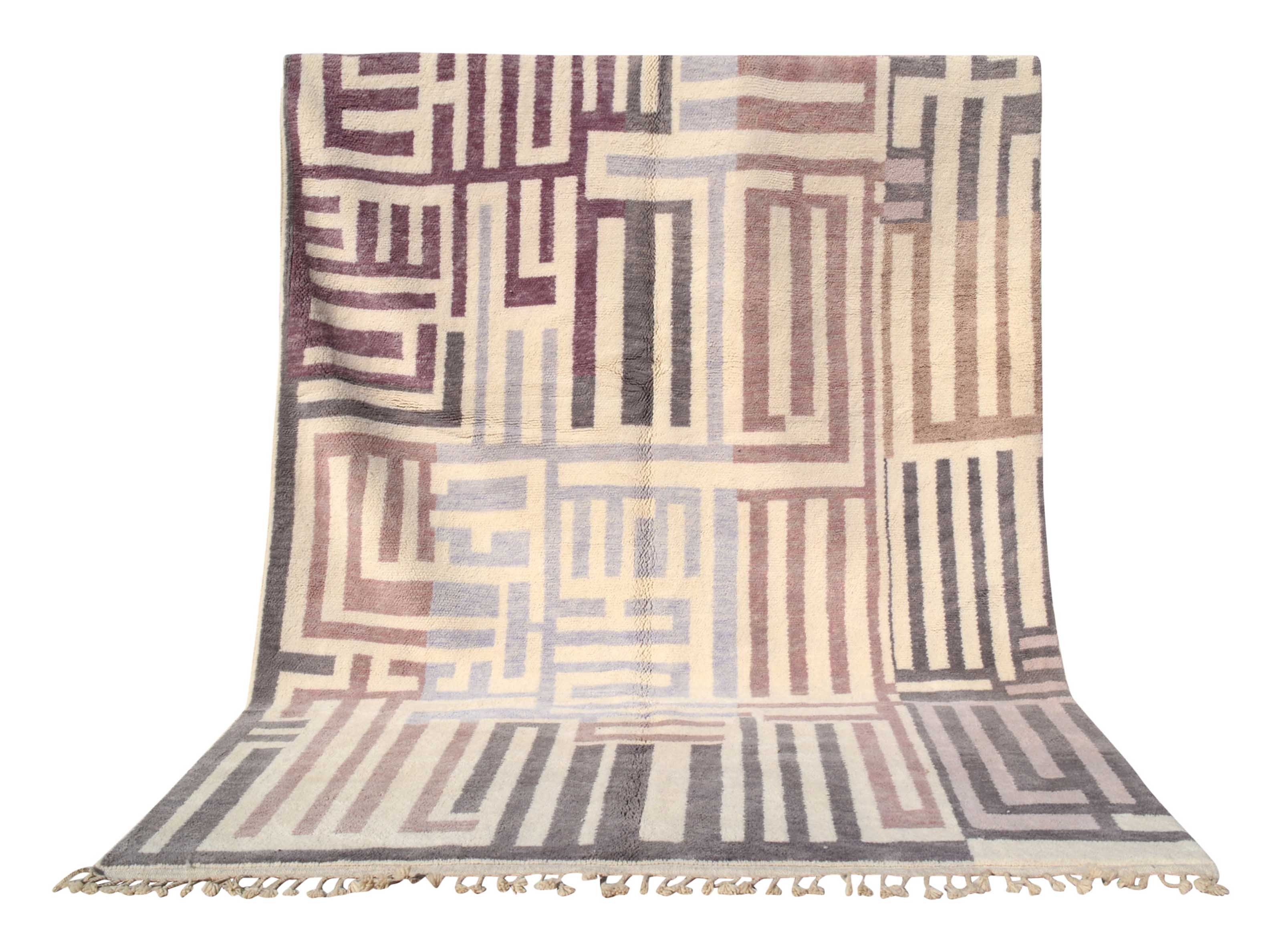 Purple Puzzle Handmade Moroccan Rug