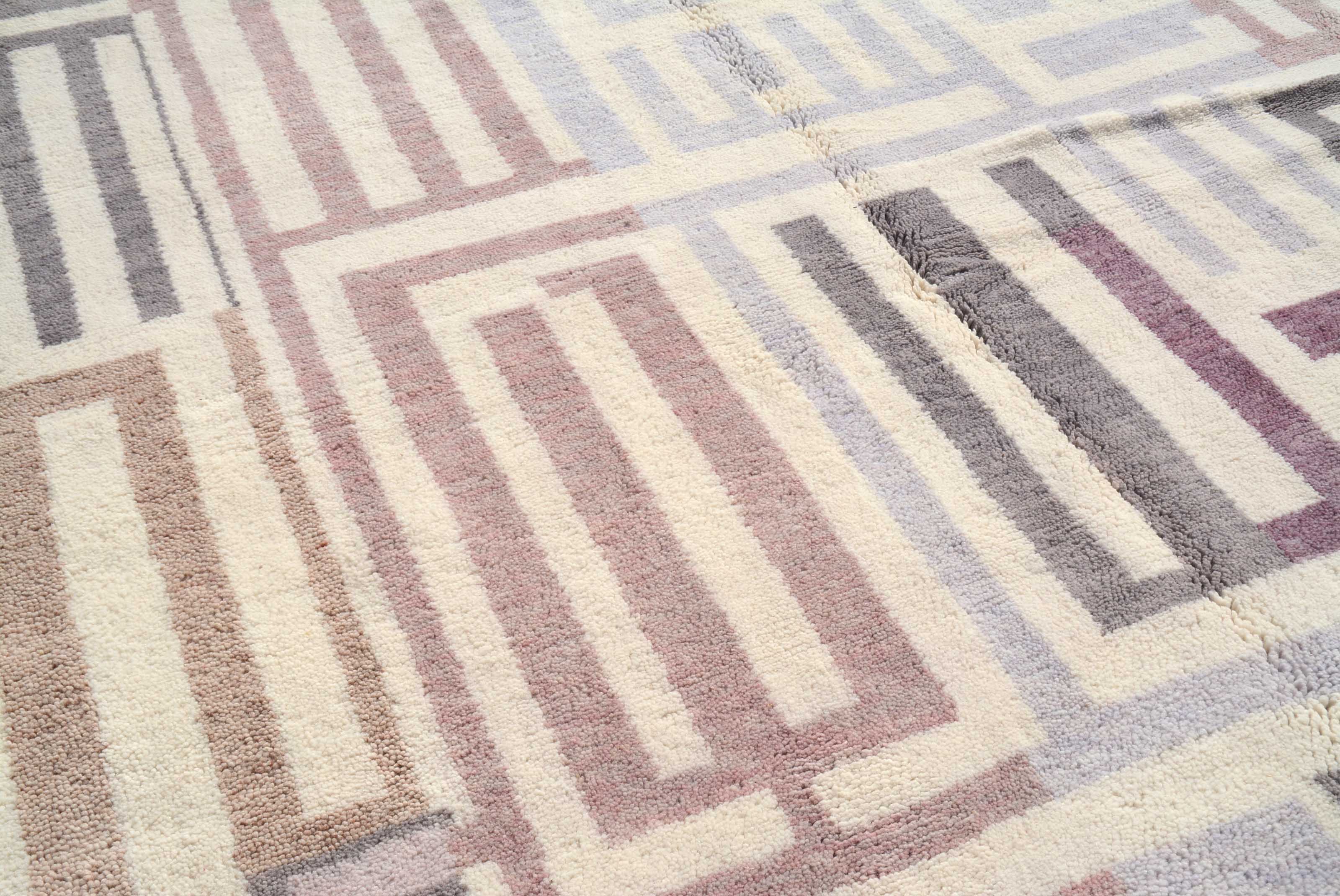 Purple Puzzle Handmade Moroccan Rug