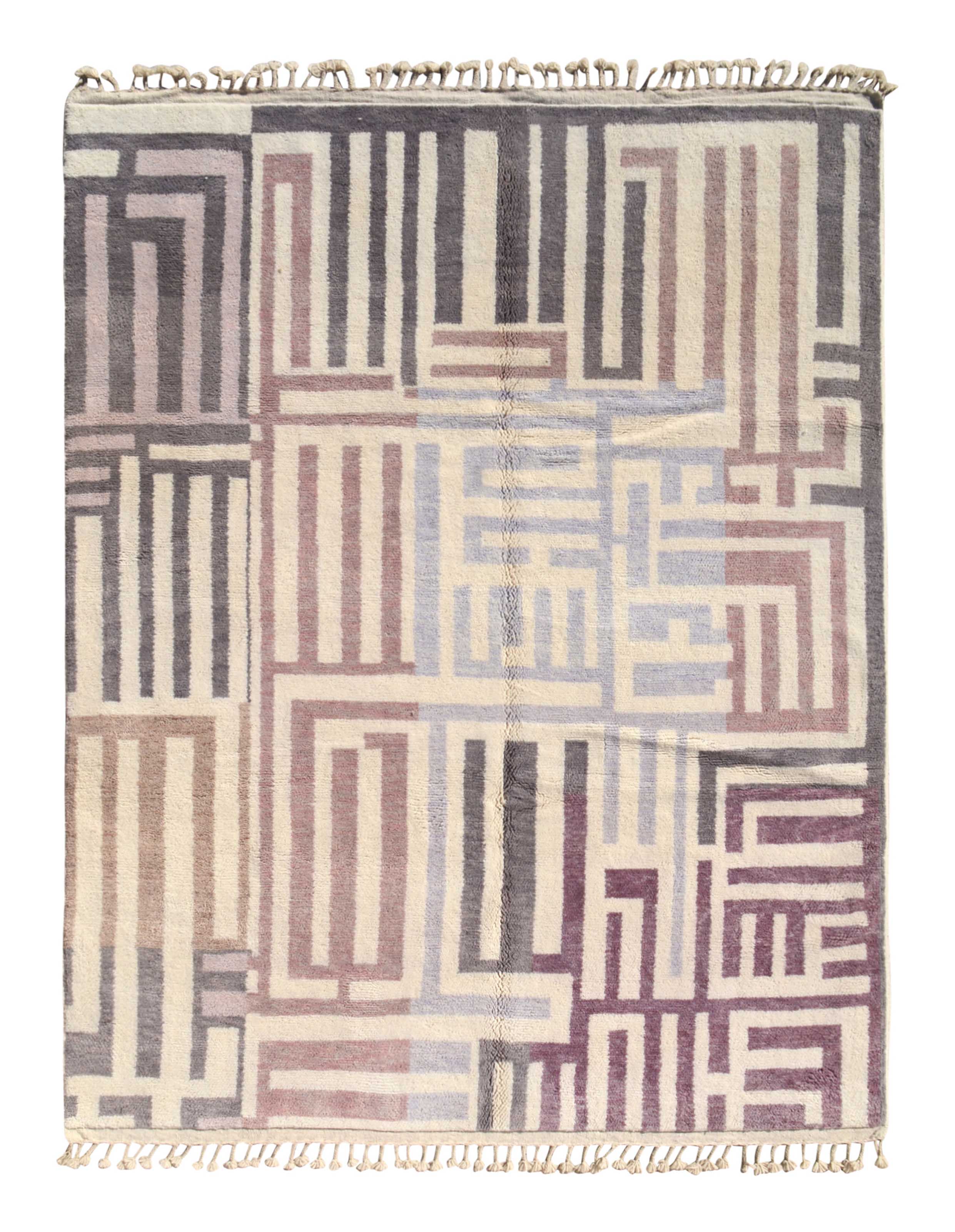 Purple Puzzle Handmade Moroccan Rug