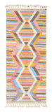 Rainbow Path | 2'8"x6' Colorful Geometric Moroccan Runner