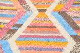 Rainbow Path | 2'8"x6' Colorful Geometric Moroccan Runner