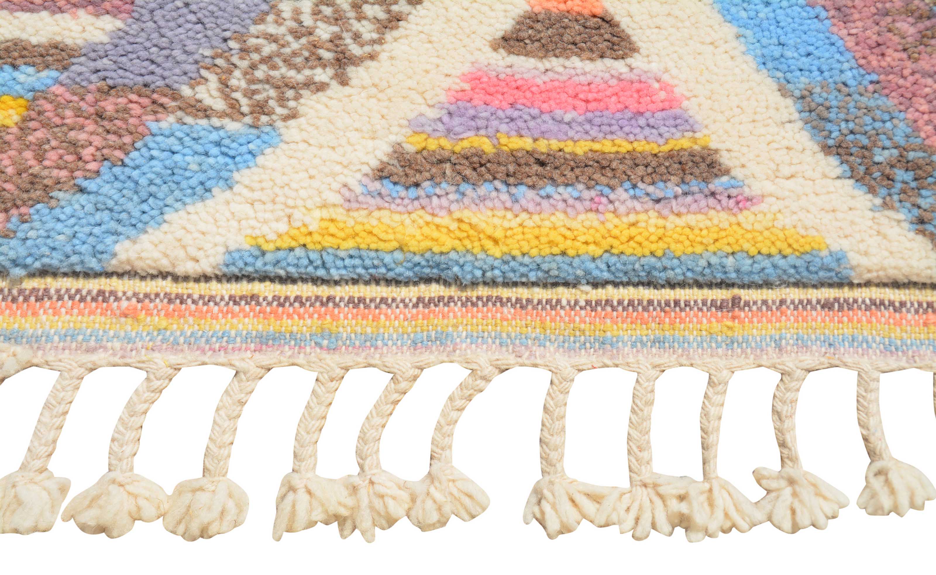 Rainbow Path | 2'8"x6' Colorful Geometric Moroccan Runner