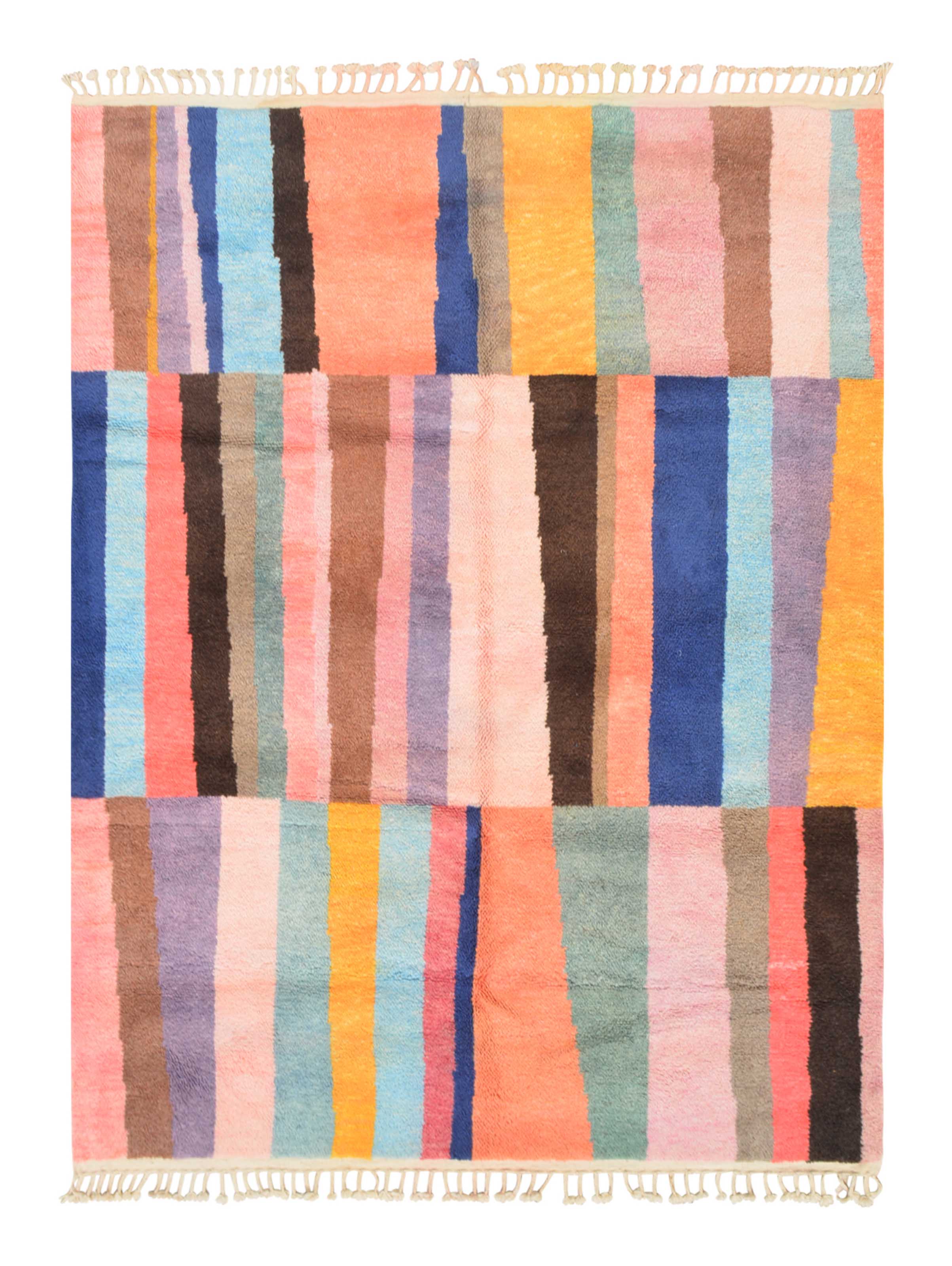 Rainbow Strokes Designer Rug - Vibrant Artistry | Illuminate Collective