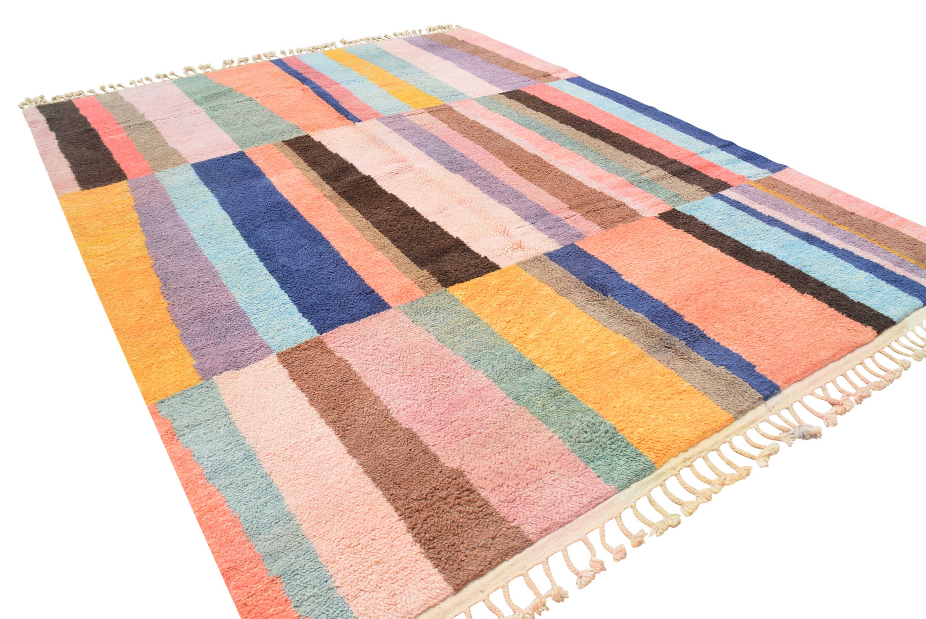 Rainbow Strokes Designer Rug - Vibrant Artistry | Illuminate Collective