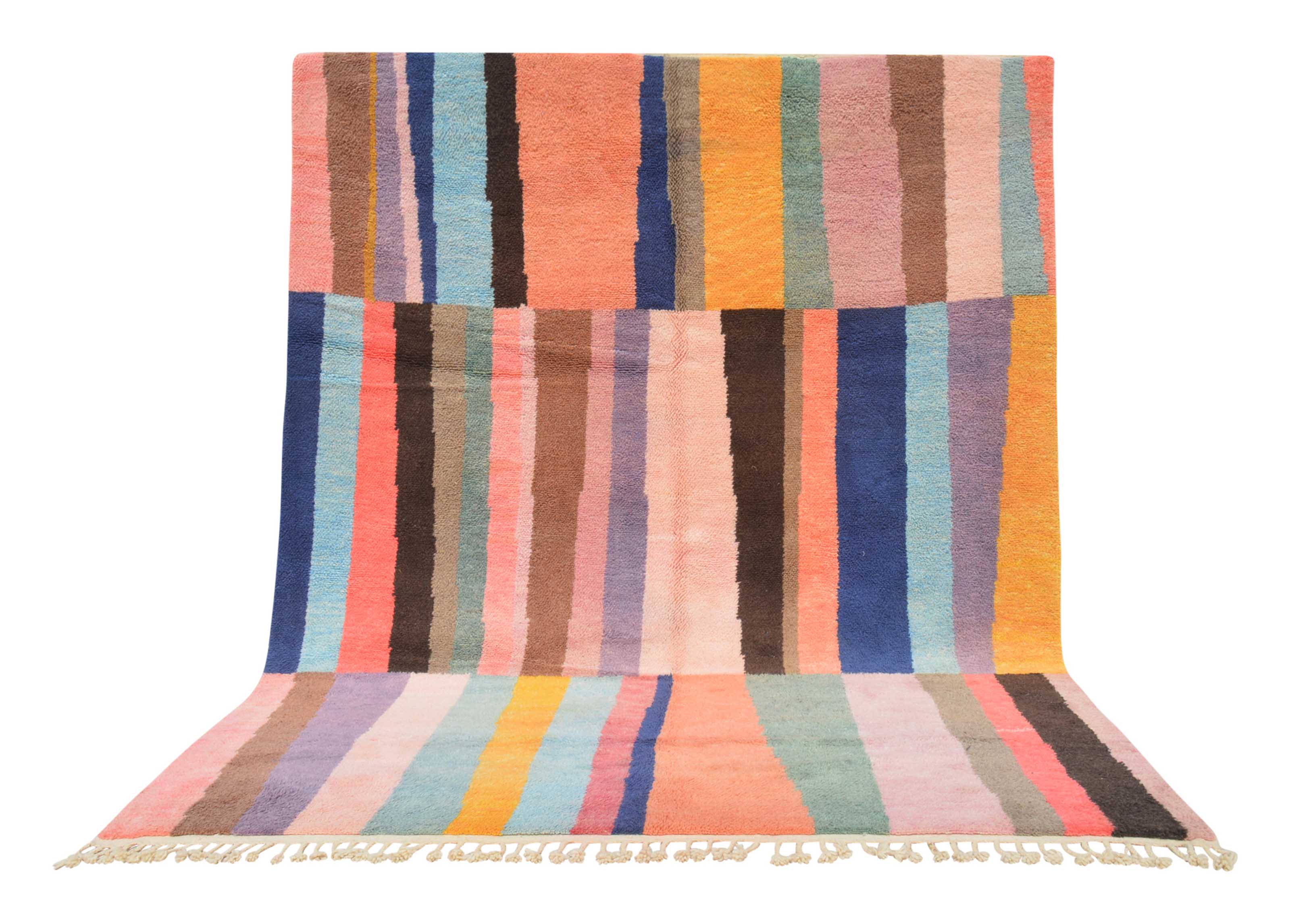 Rainbow Strokes Designer Rug - Vibrant Artistry | Illuminate Collective