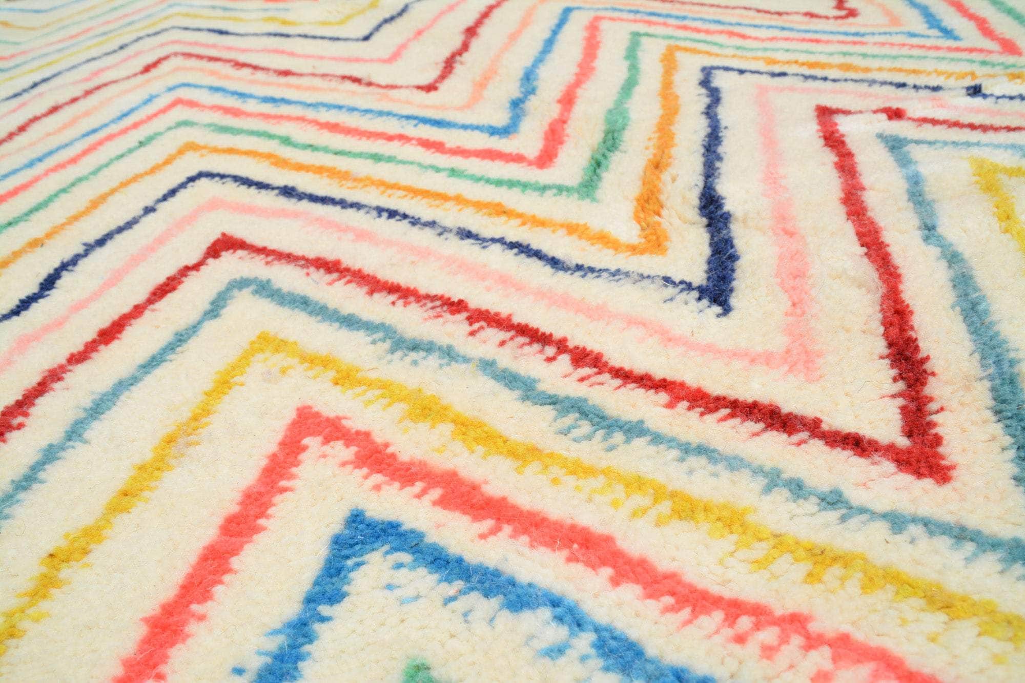 Rainbow Zigzag Rug I Moroccan rugs for sale