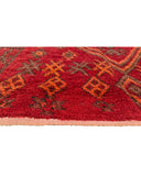 Red & Orange Vintage Moroccan Rug | 3'8 x 6