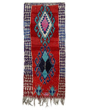 Red & Turquoise Vintage Moroccan Runner | 3x6