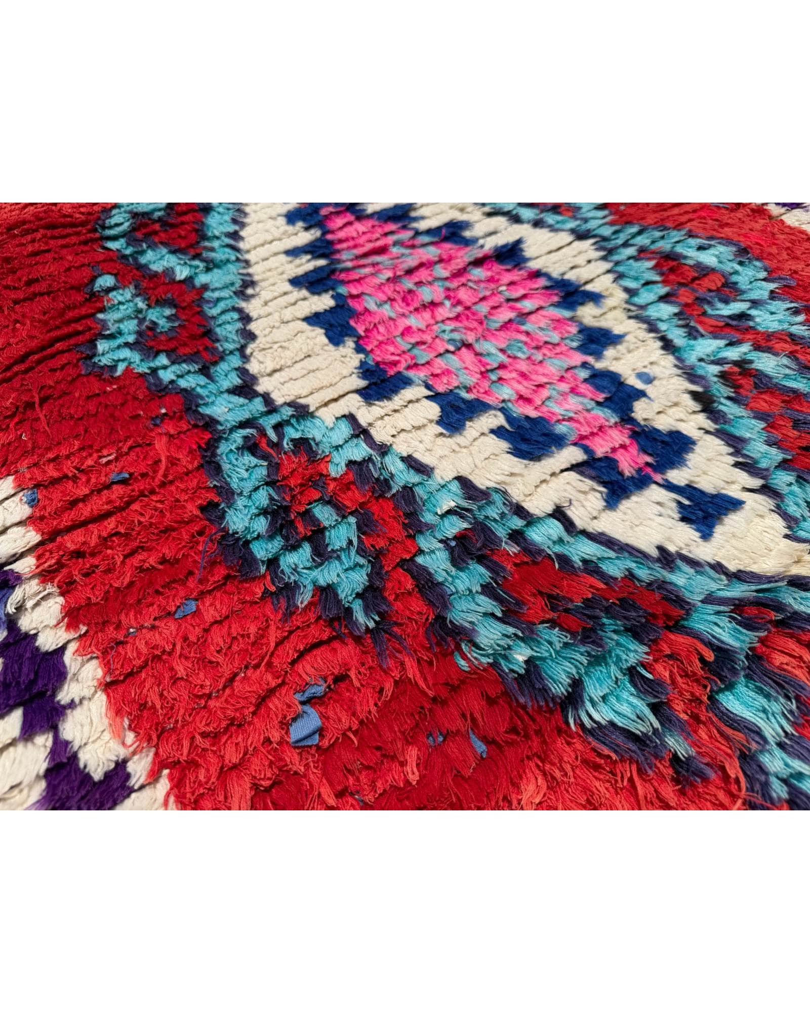 Red & Turquoise Vintage Moroccan Runner | 3x6