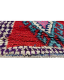 Red & Turquoise Vintage Moroccan Runner | 3x6