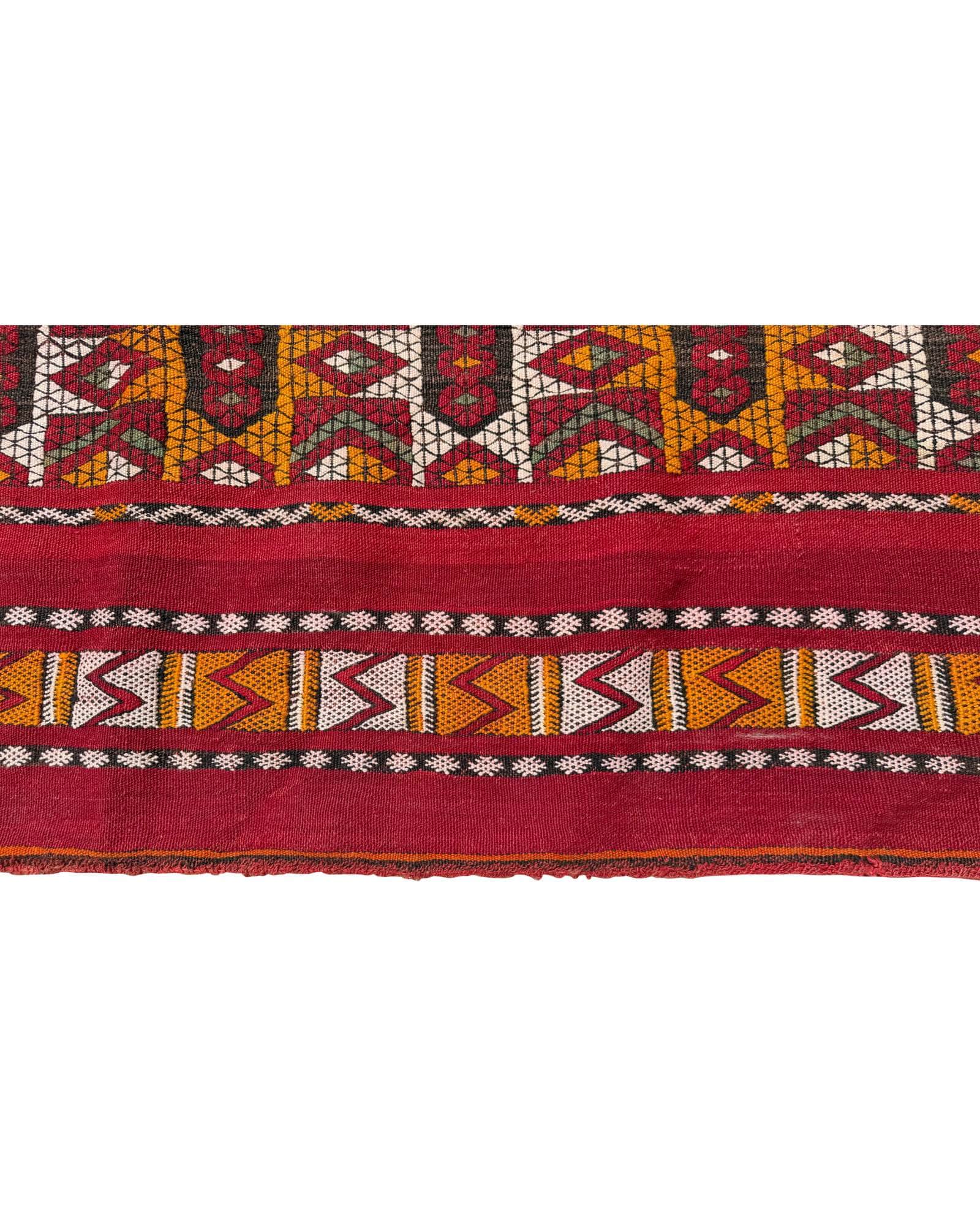 Red Vintage Moroccan Flatweave Rug | 6 x 11