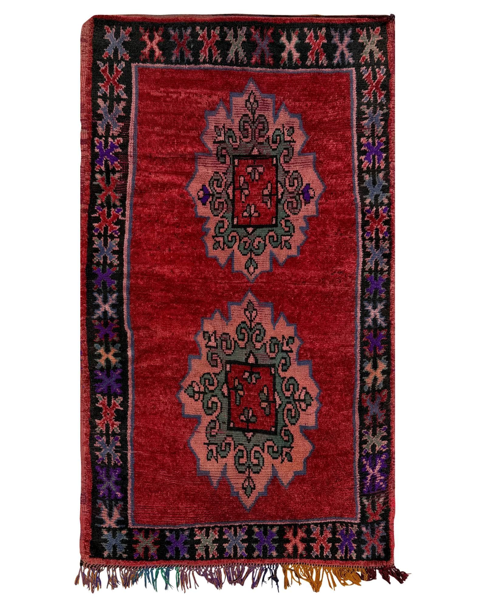 Red Vintage Moroccan Rug | 4'8 x 7'8 Berber