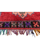 Red Vintage Moroccan Rug | 4'8 x 7'8 Berber