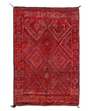 Red Vintage Moroccan Rug | 7x10 Tribal Wool